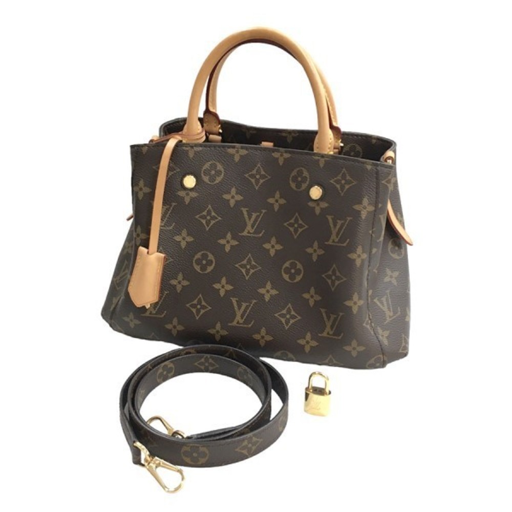 Louis Vuitton Montaigne BB 2way Shoulder Bag Brown